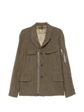 Masnada asymmetric zip-fastening military jacket