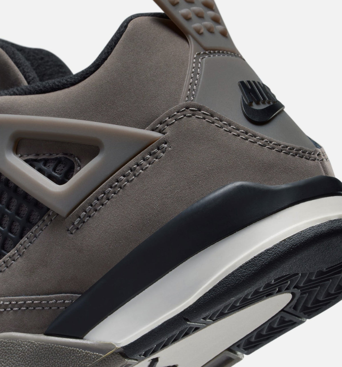 Air Jordan 4 Retro Cave Stone and Black Preschool Sneakers