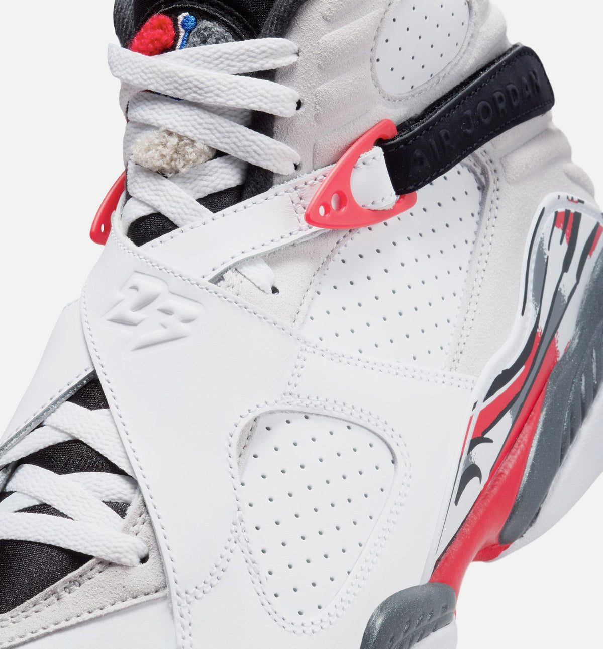 Air Jordan 8 Retro White and True Red | Men's Lifestyle Shoe | White/Black/True Red