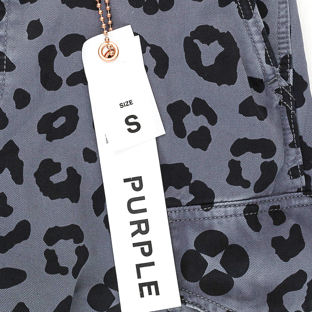 Black Monogram Leopard Print Cargo Pants
