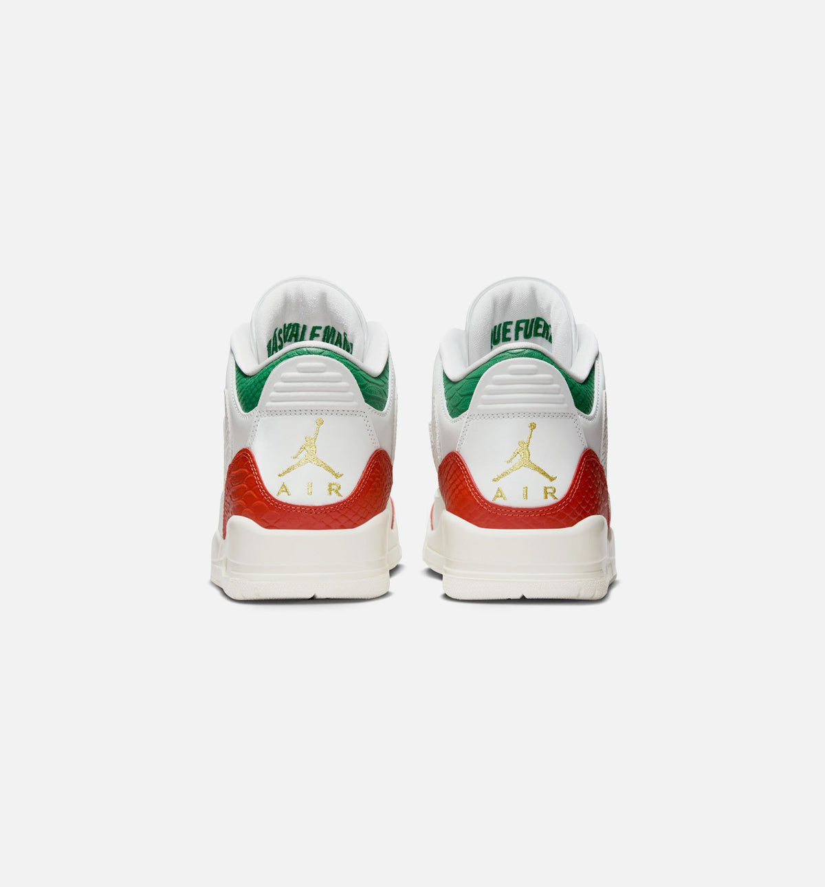 Air Jordan 3 Retro El Vuelo Men's Lifestyle Shoe – Summit White/Pine Green/Dragon Red/Metallic Gold
