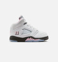 Air Jordan 5 Retro Medium Soft Pink Infant & Toddler Lifestyle Shoes - White/Black/Soft Pink