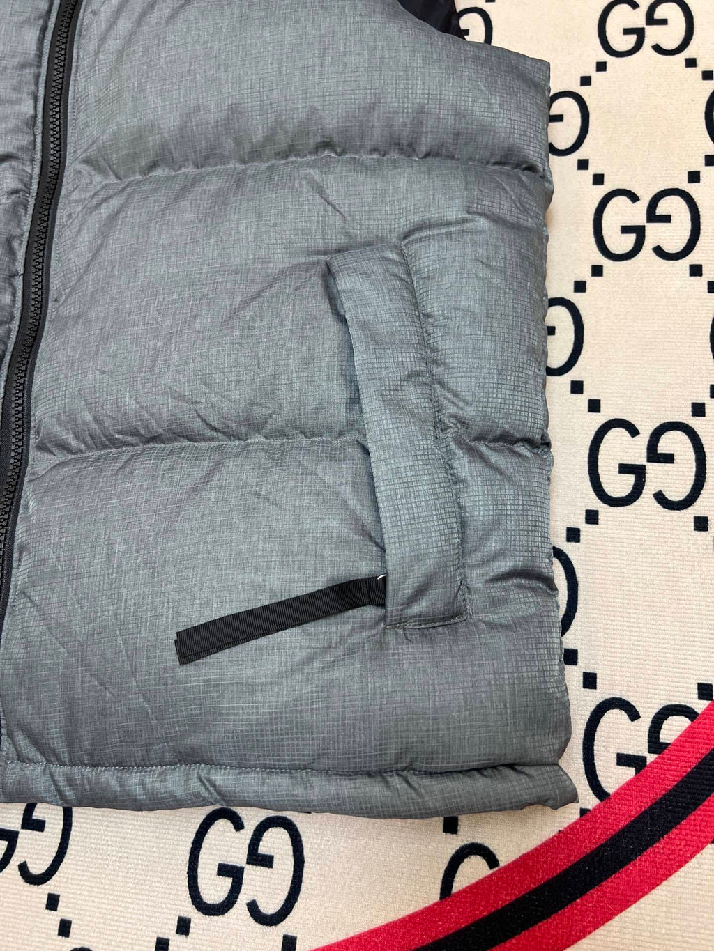 The North Face Grey/Black 1996 Retro Nuptse Down Vest