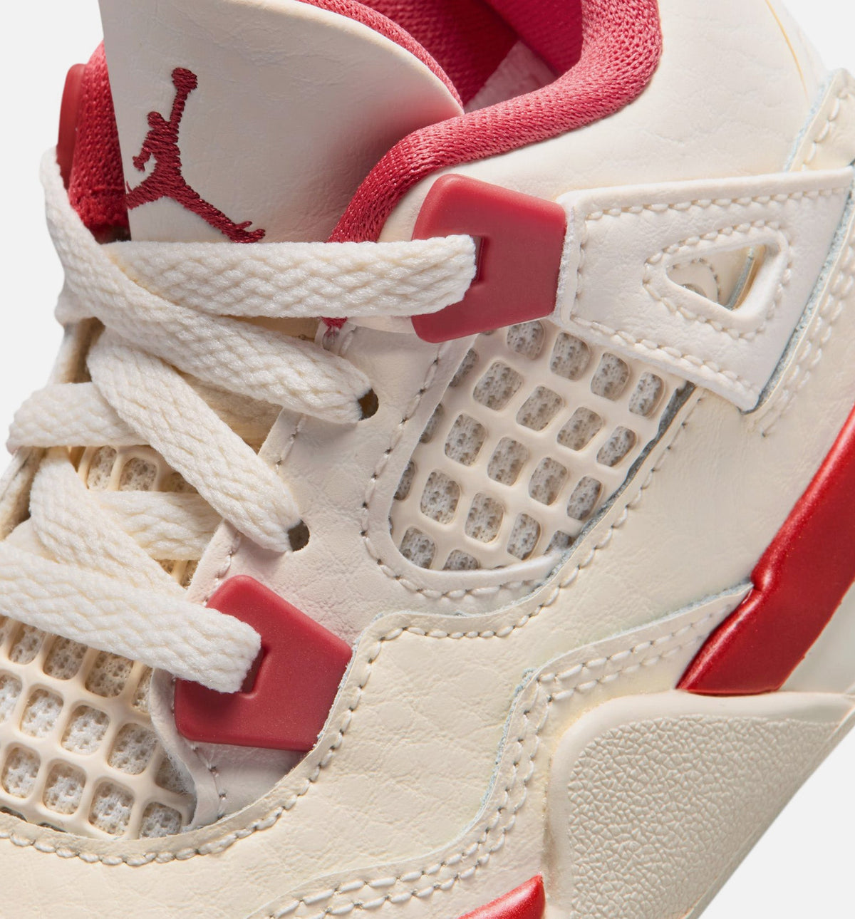 Air Jordan 4 Retro Valentine's Day Infant & Toddler Lifestyle Shoes - Light Ivory/Sierra Red/Intense Red