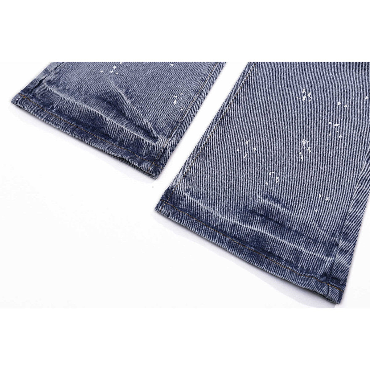 Gallery Dept Jeans with Artistic Ink Splatter and Distressed Flares