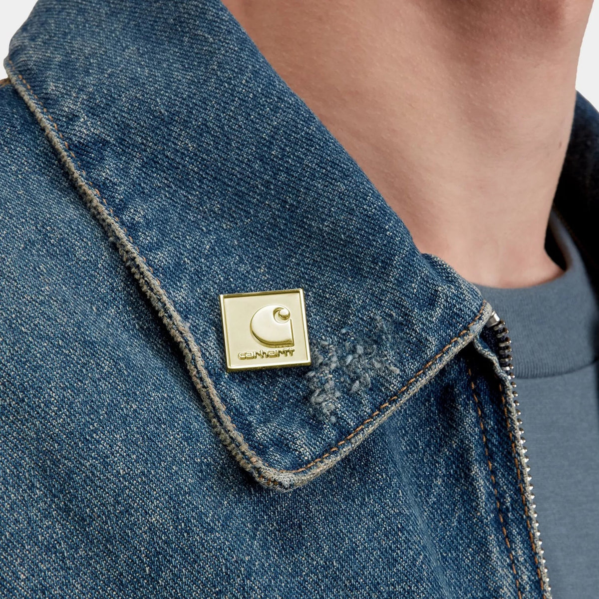 Carhartt WIP Square Label Pin: Gold
