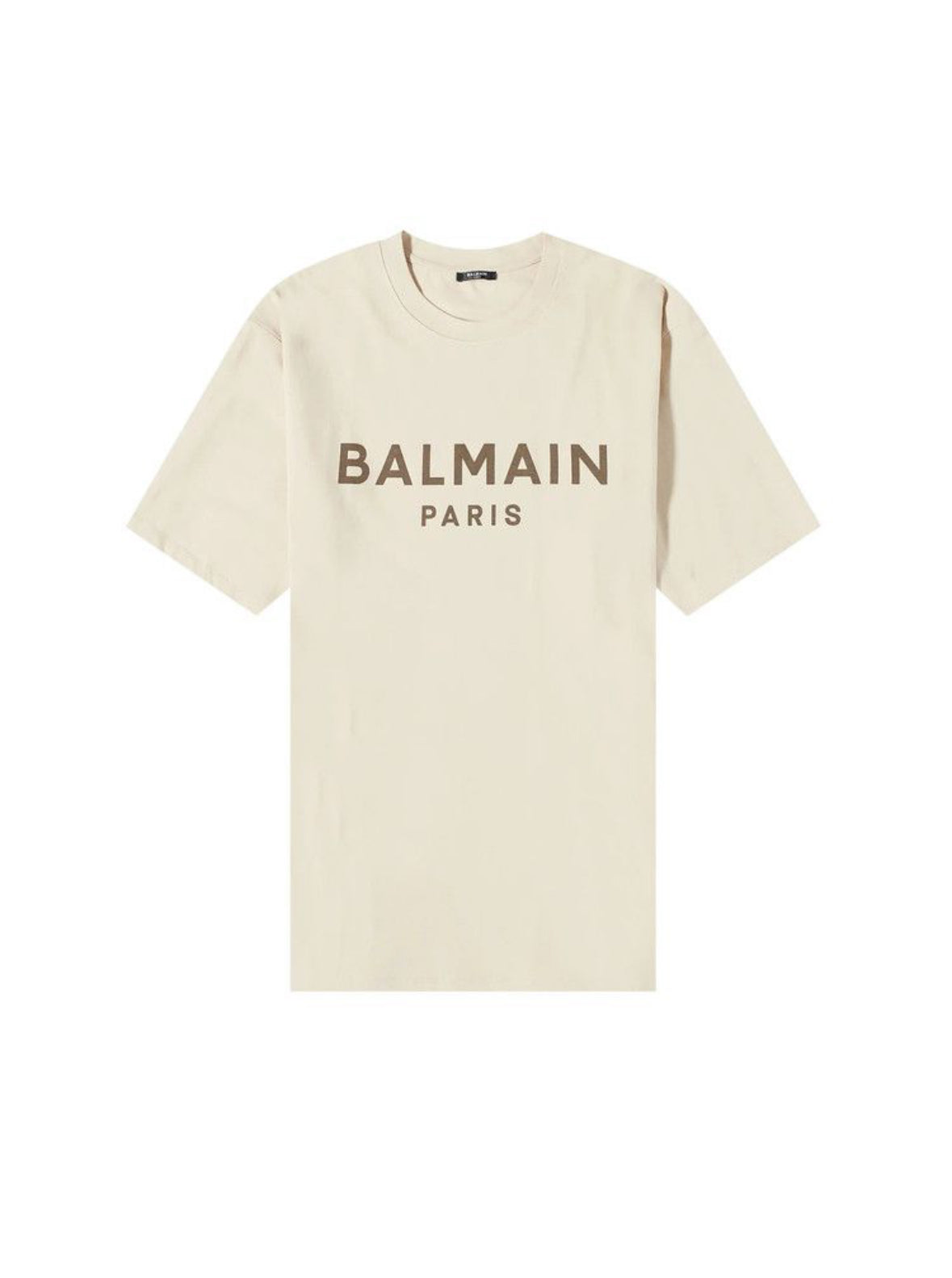 Balmain Paris Print T-Shirt Beige