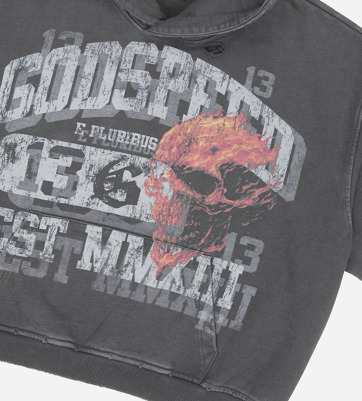 Godspeed Seeing Double Hoodie Washed Grey