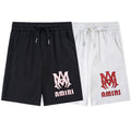 Amiri Paisley Leopard Letter Drawstring Sweat Shorts Streetwear