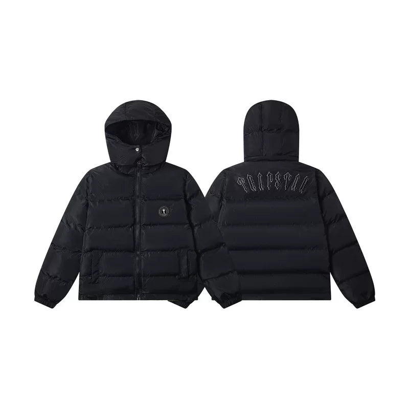 Trapstar Cotton Jacket with Detachable Hood - Black
