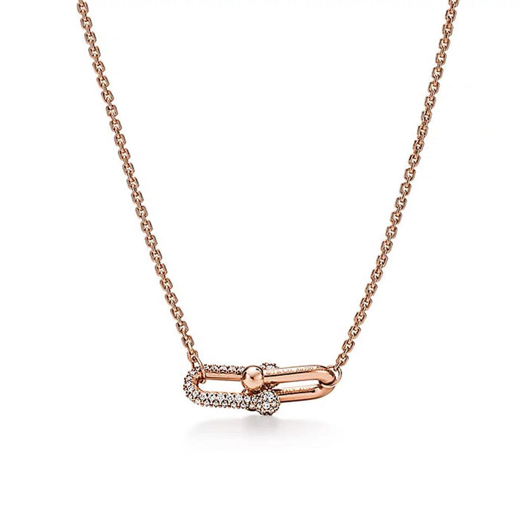 Tiffany Style Horseshoe 18K Gold-Plated Necklace
