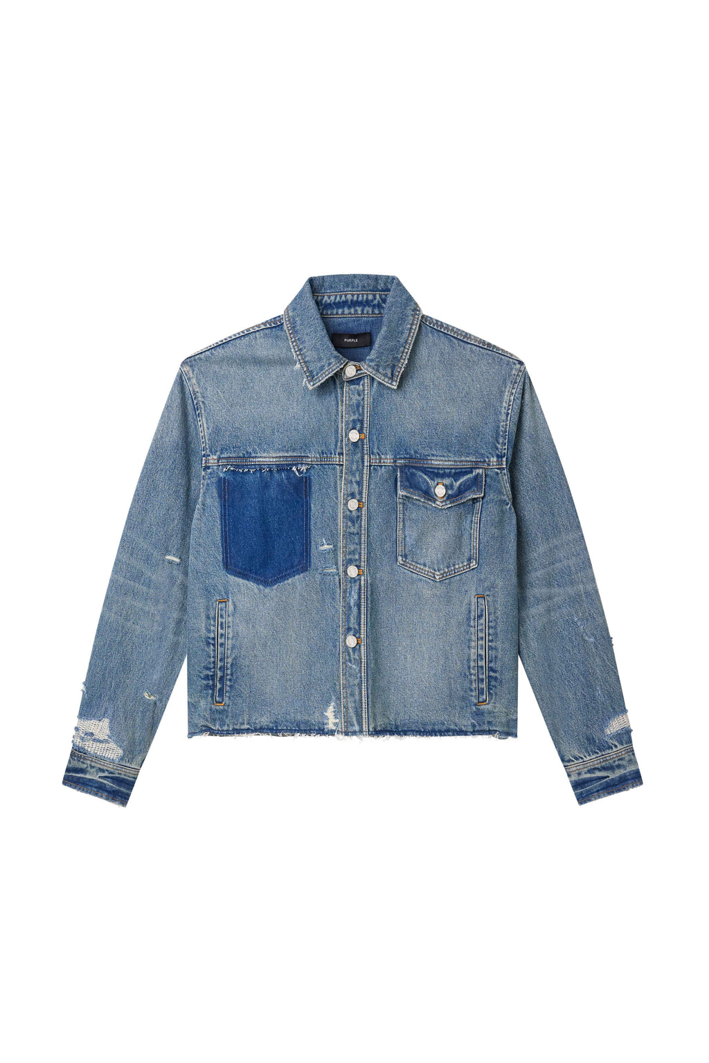 Distressed Cropped Shirt