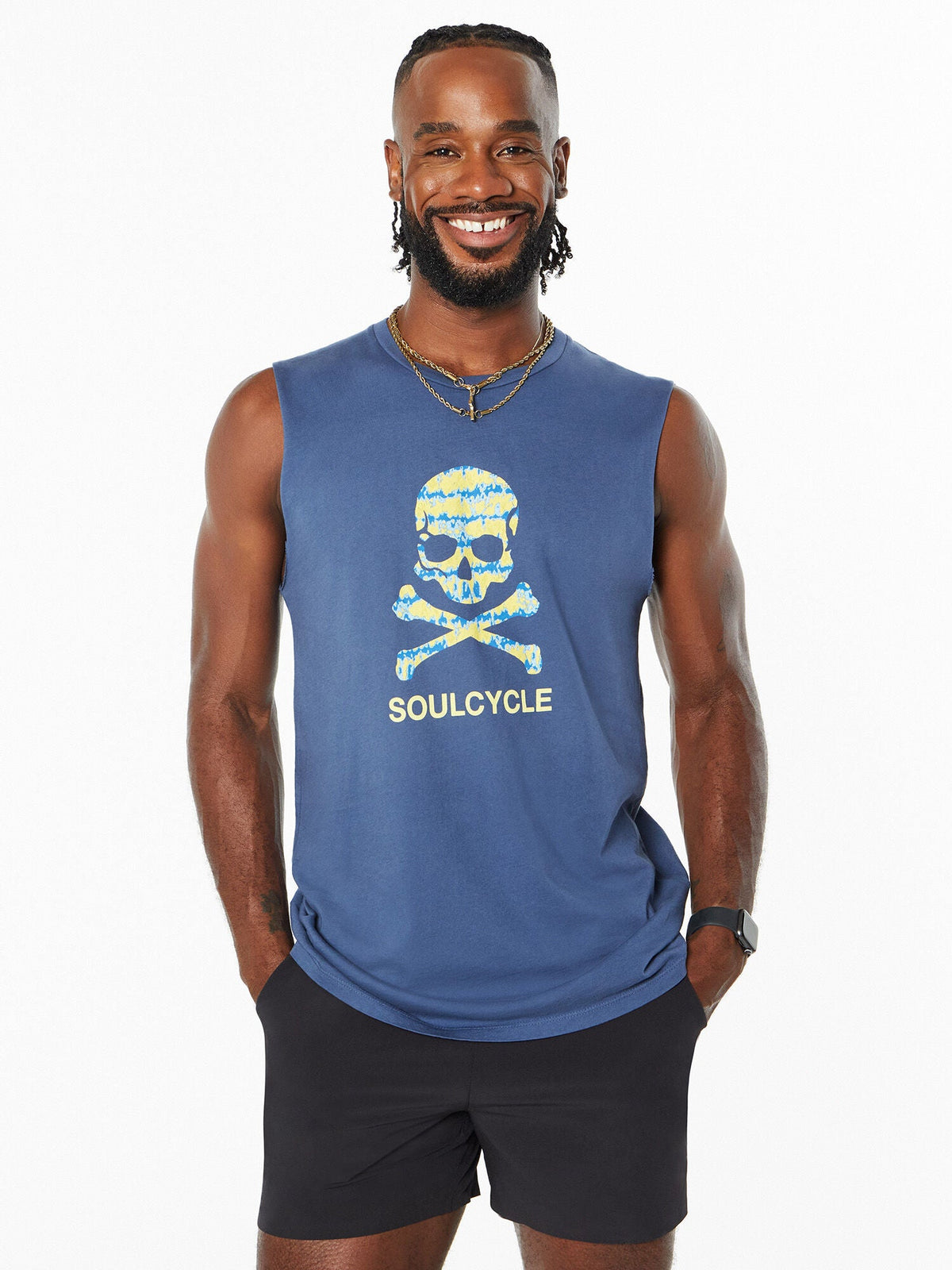 ALL SOULS MUSCLE TANK NAVY