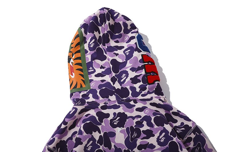 BAPE Purple Camo Shark Full-Zip Hoodie