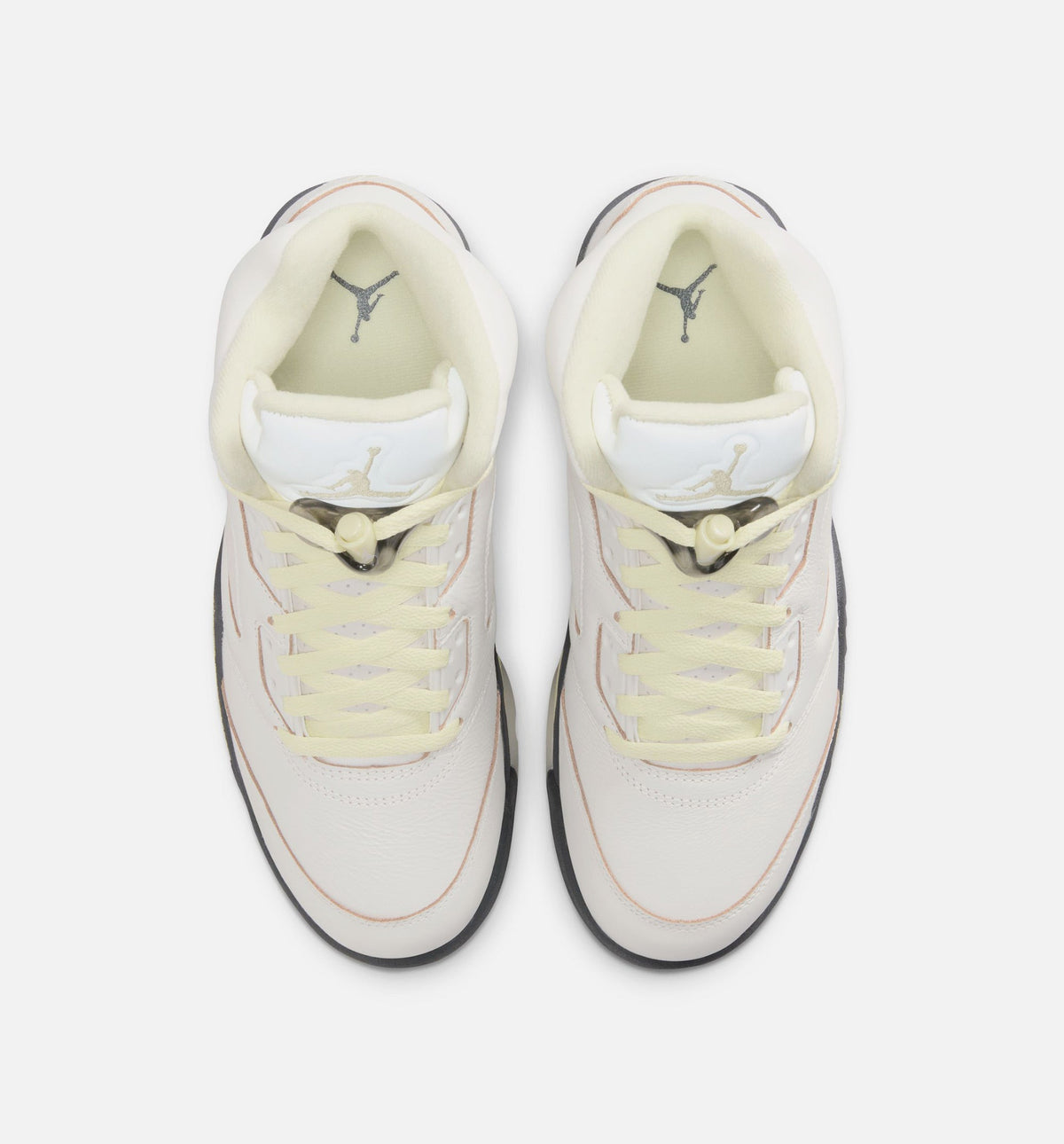 Air Jordan 5 Retro Luminous Green and Sail Women's Lifestyle Shoes - Sail/Luminous Green/Charcoal Grey