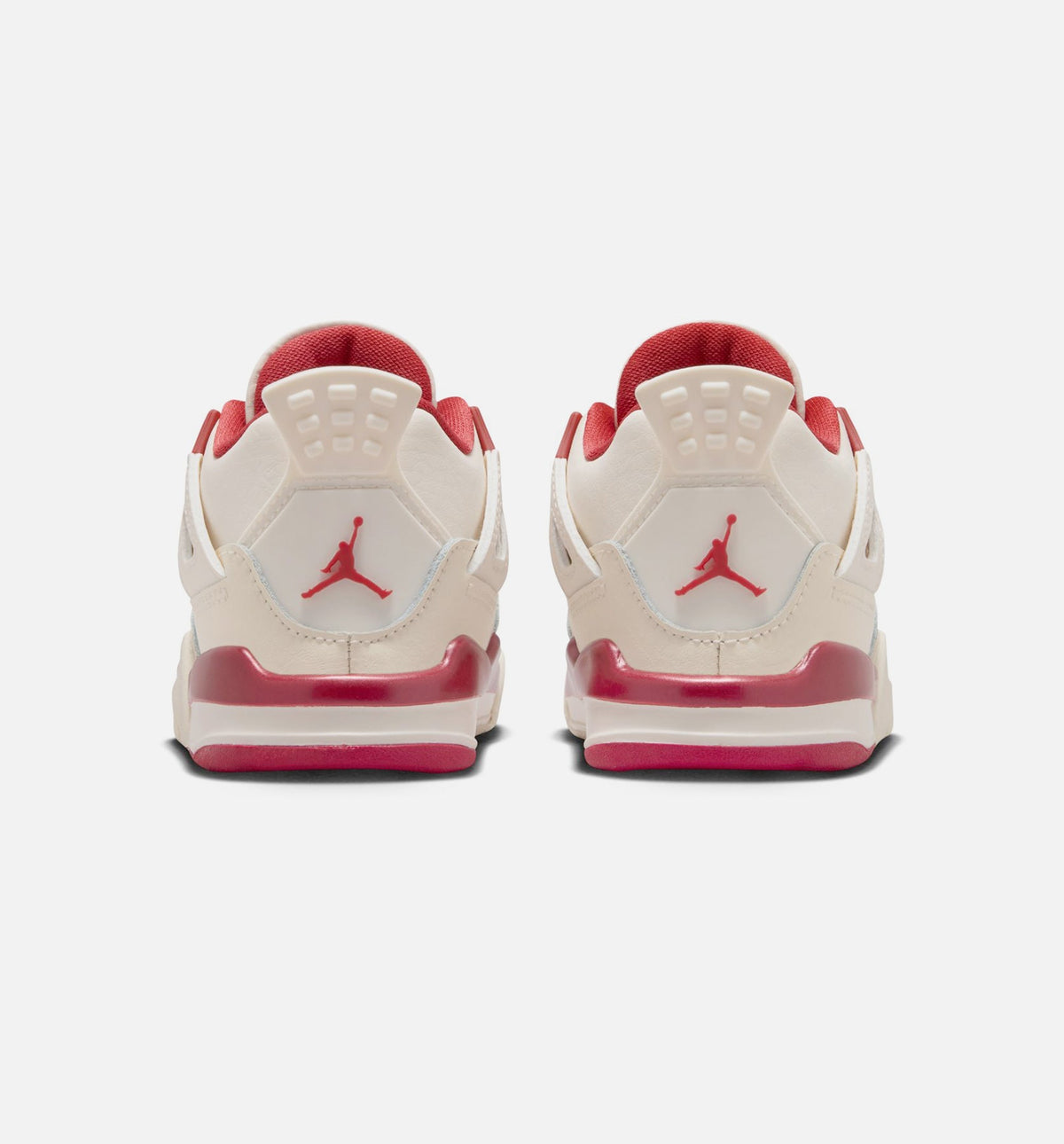 Air Jordan 4 Retro Valentine's Day Infant/Toddler Shoes - Pale Ivory Sierra Red Tough Red