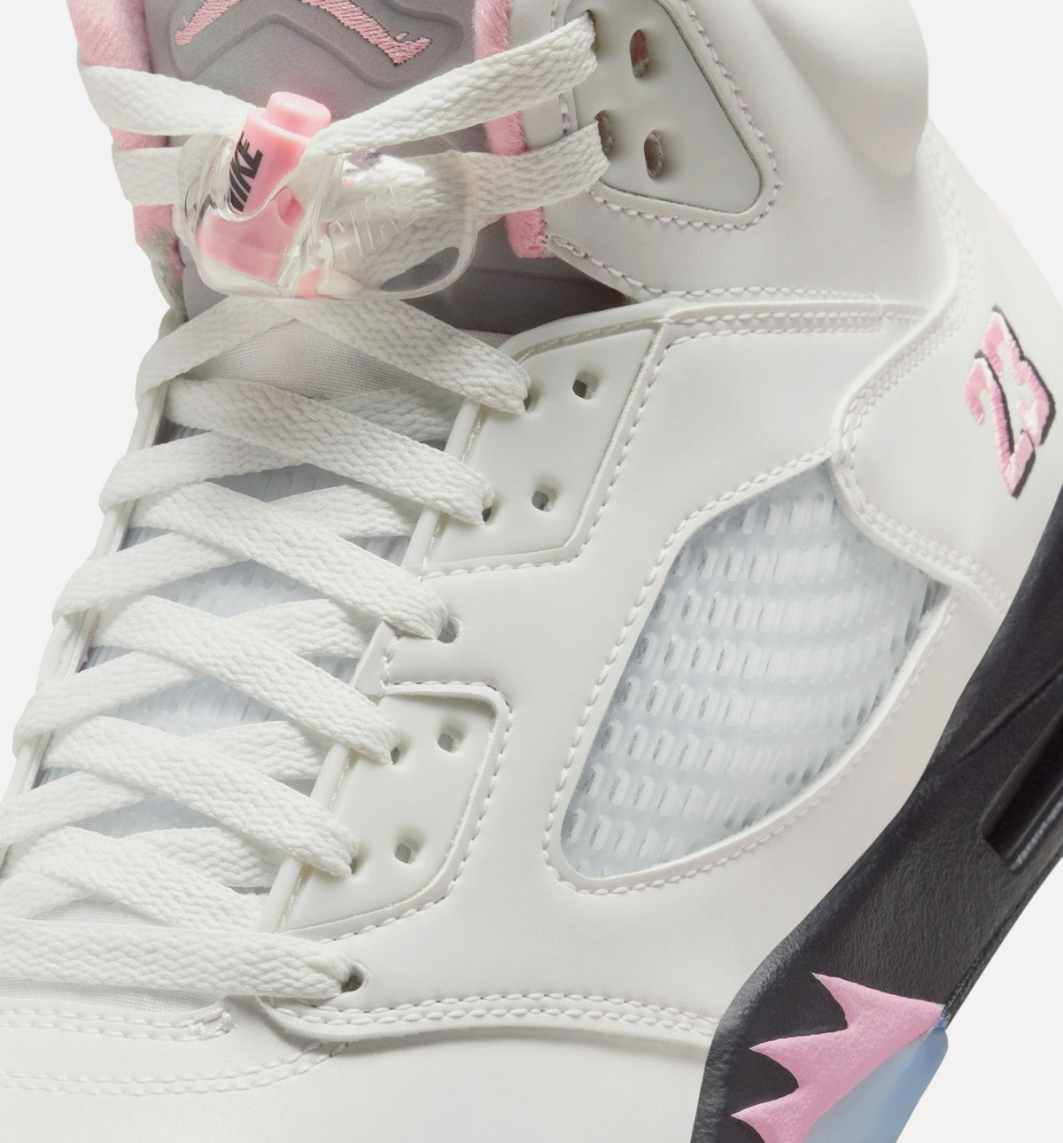 Air Jordan 5 Retro Medium Soft Pink Men's Shoe - White/Soft Pink/Black