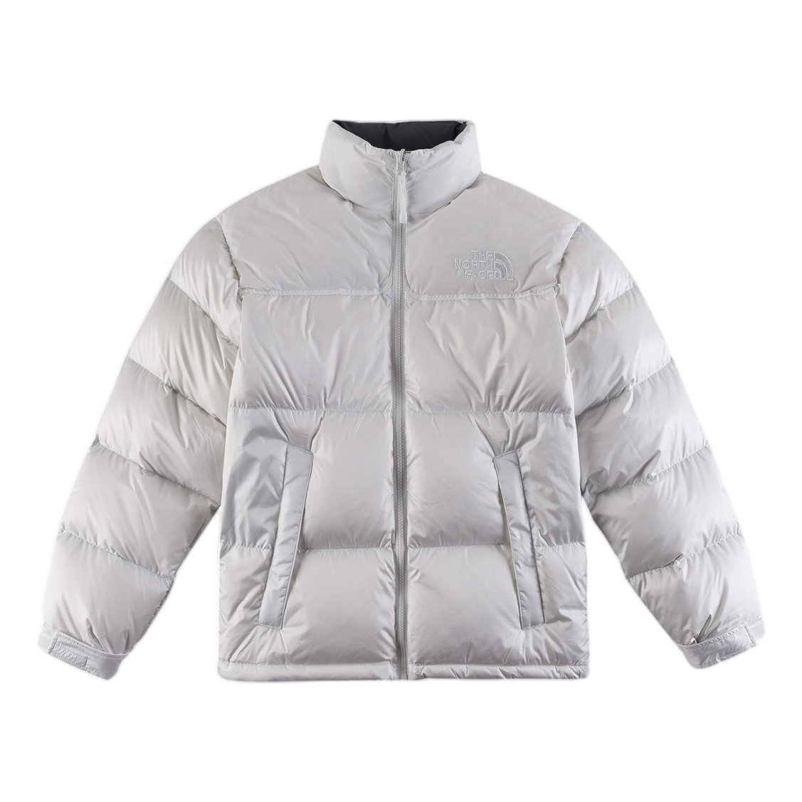 The North Face Contrast-Panel Stand-Collar Puffer Jacket | Women's Winter Coat