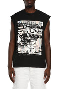 Purple Brand Textured Sleeveless Tee