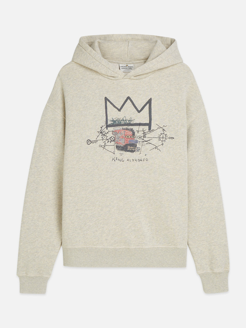 S&S Basquiat Washed Artwork Relaxed-Fit Hoodie