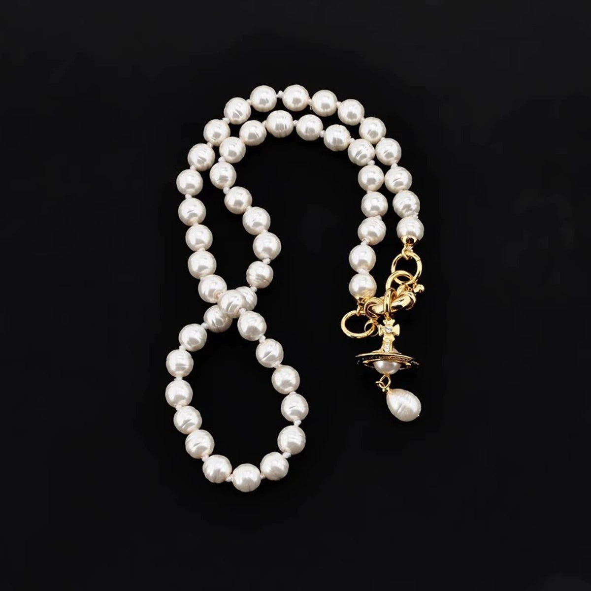 Vivienne Westwood Style Baroque Pearl Orb Necklace
