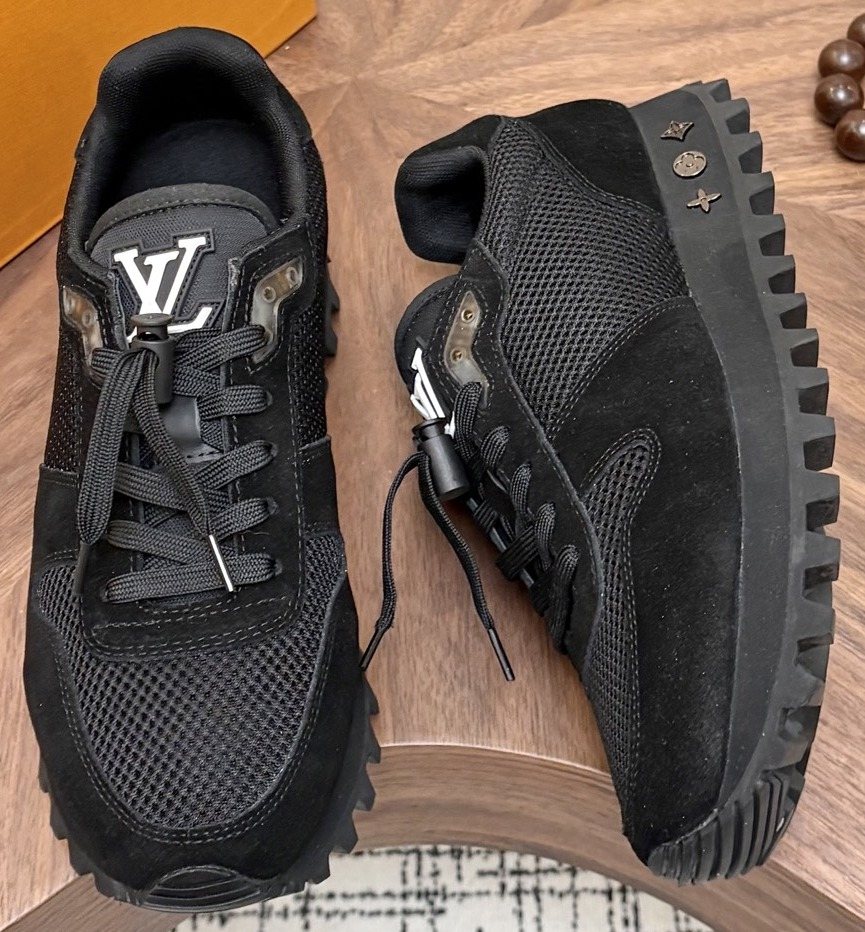 Louis Vuitton Black & Dark Gray Low-Top Sneakers - Chunky Treaded Sole