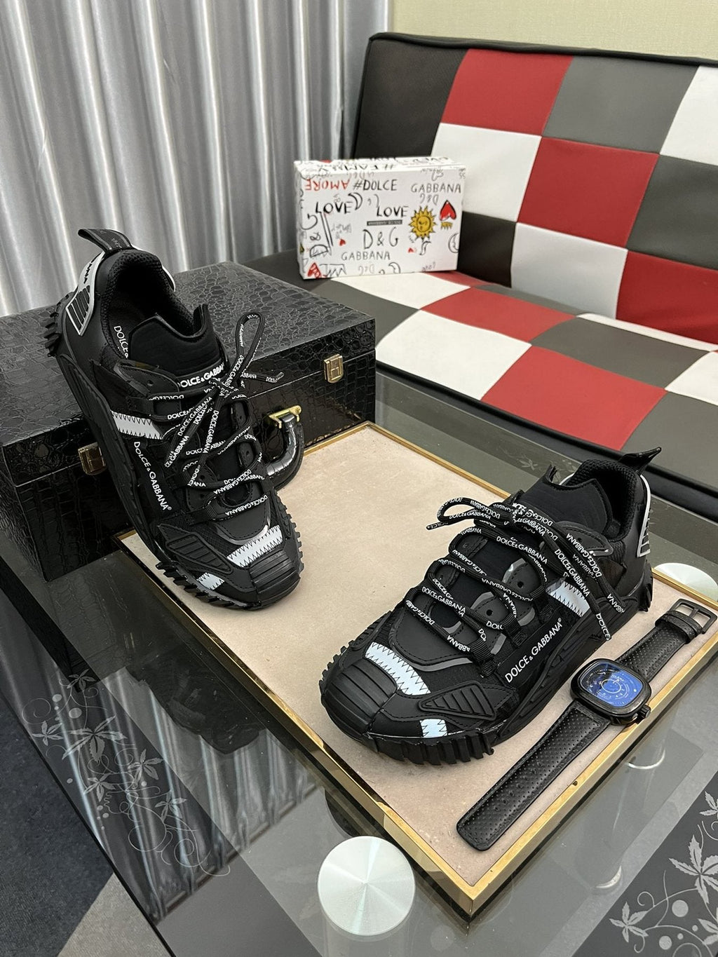 Dolce & Gabbana Black Chunky Sneakers