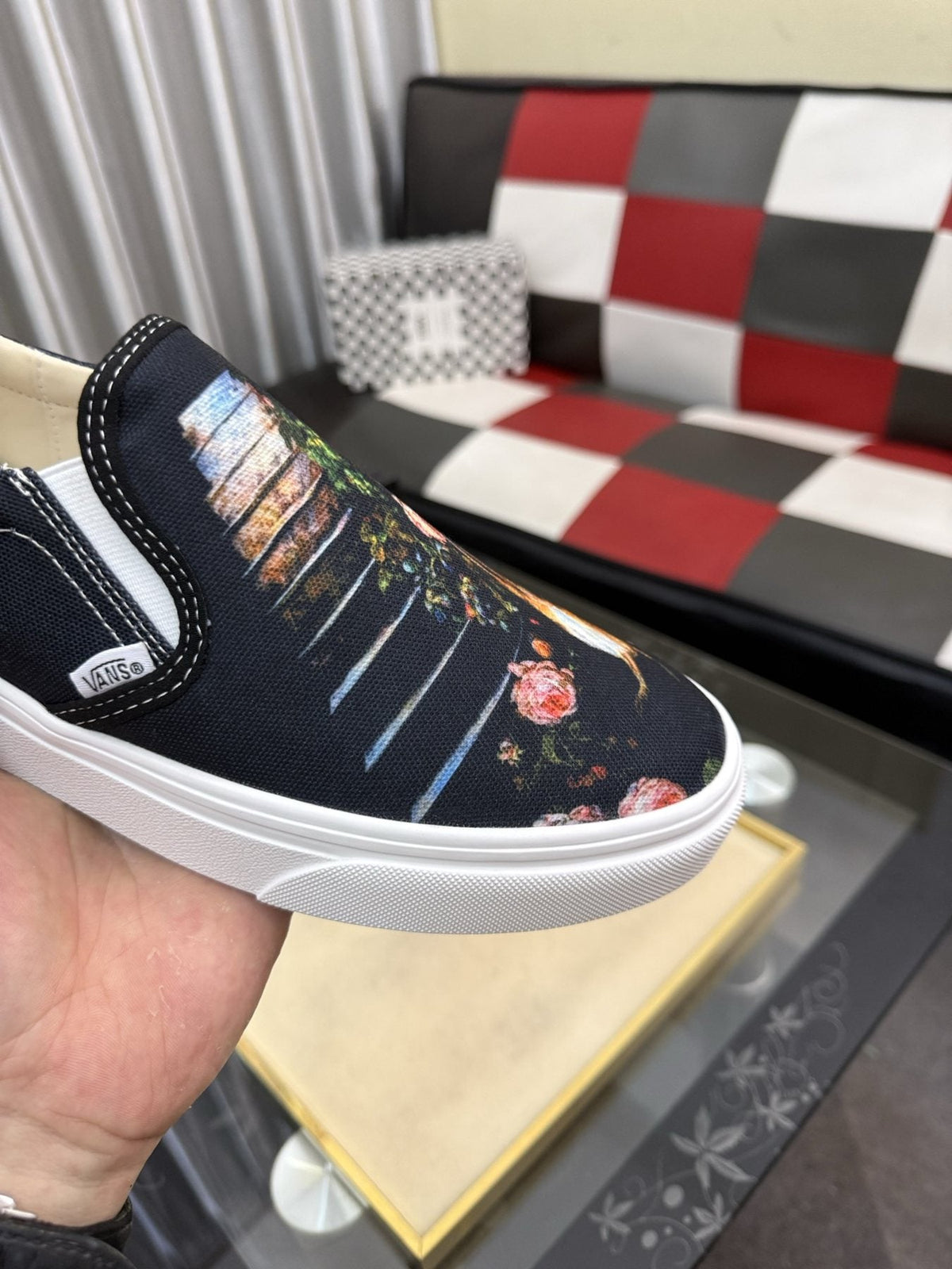 Vans Floral Flame Slip-On Shoes