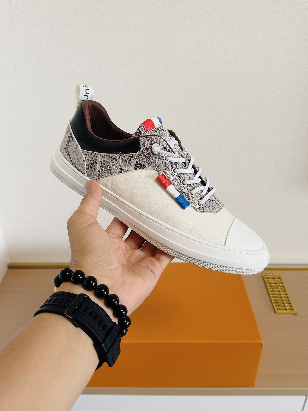 Louis Vuitton Men's Patterned-Panel Low-Top Sneakers