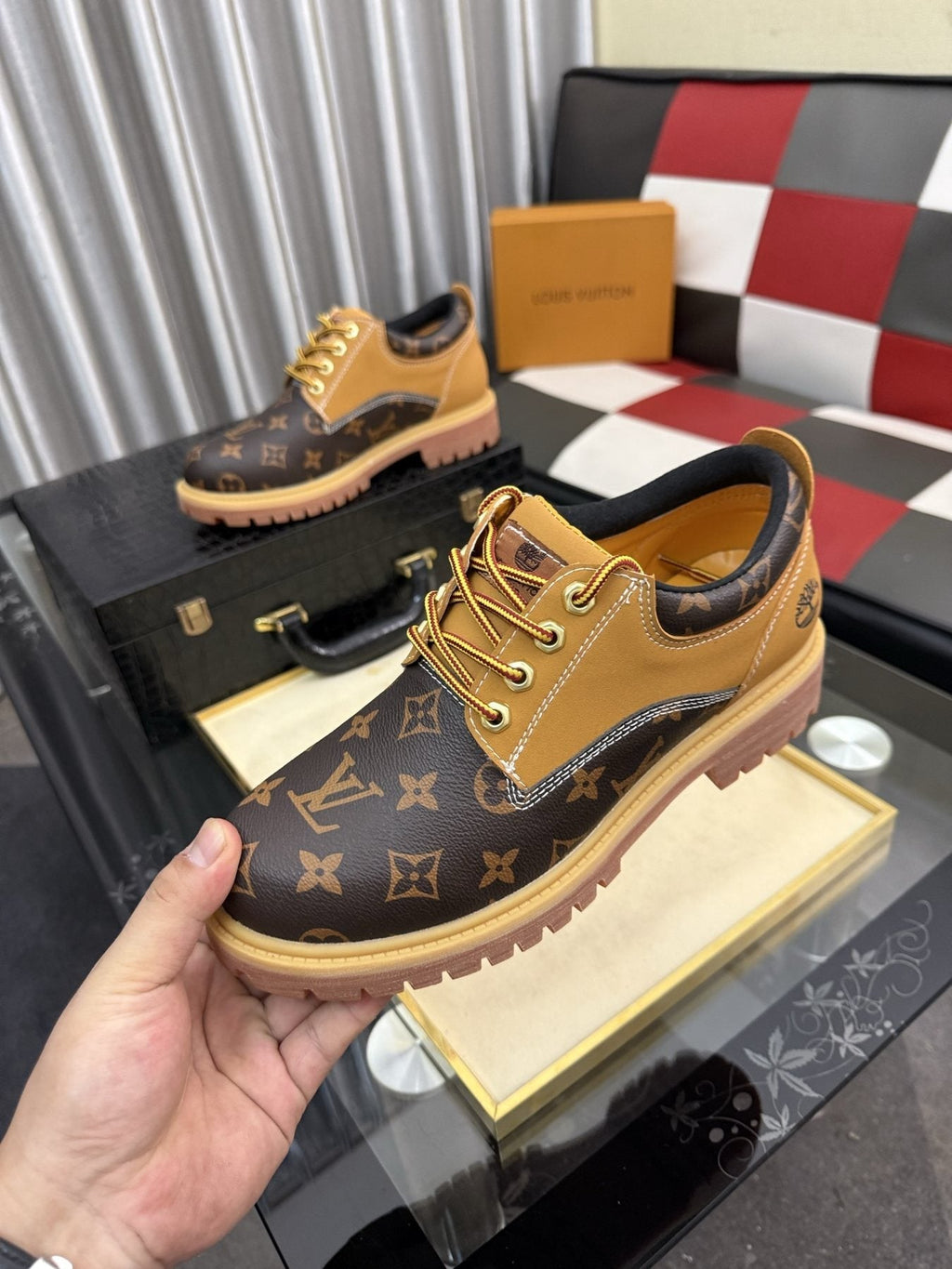 Timberland Tan & Brown Patterned Lace-Up Shoes