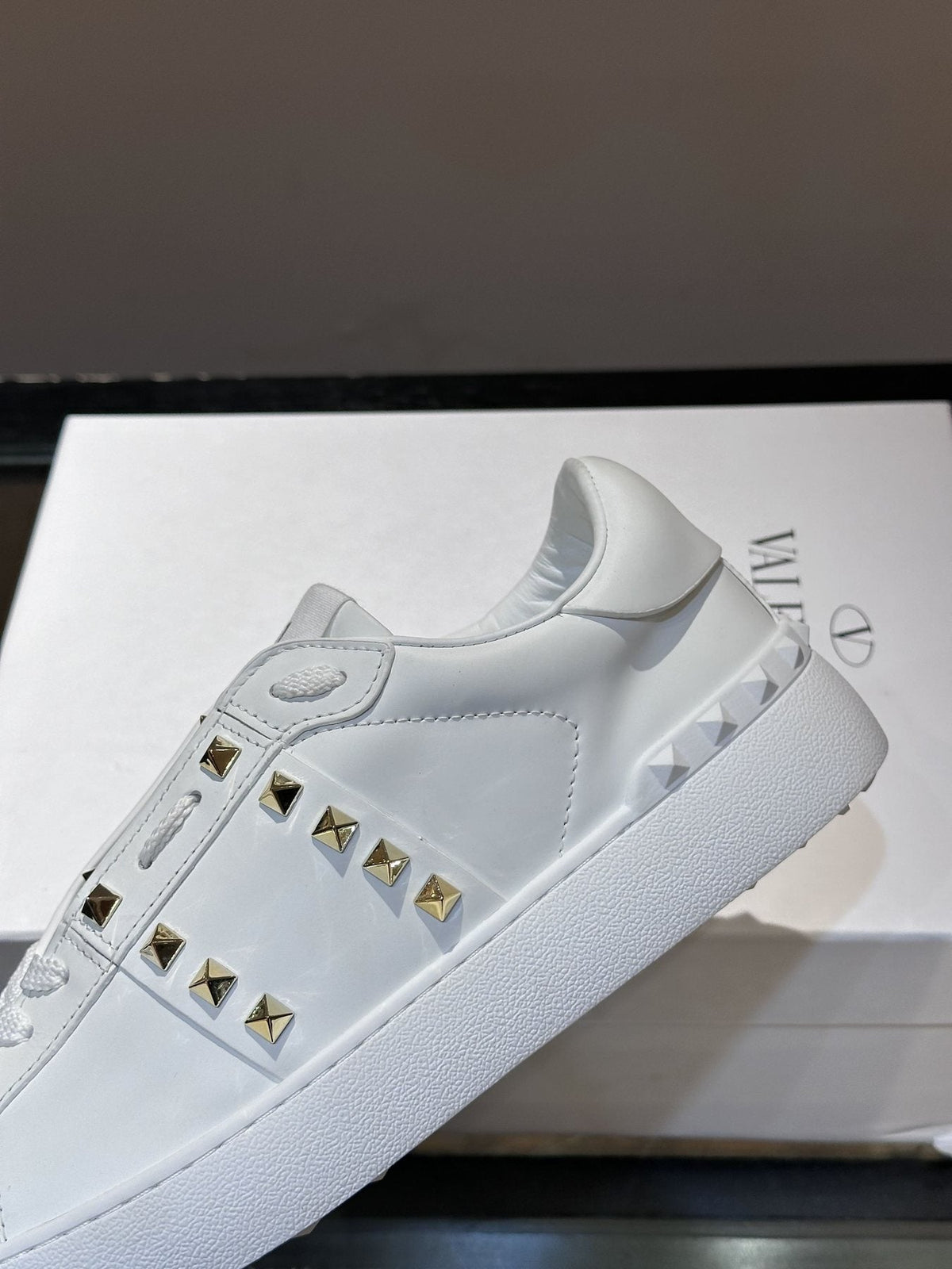 Valentino Gold Stud Low-Top Sneakers