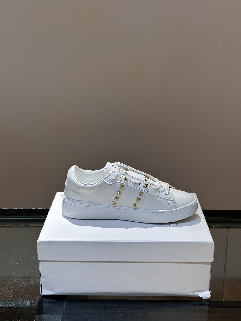 Valentino Gold Stud Low-Top Sneakers