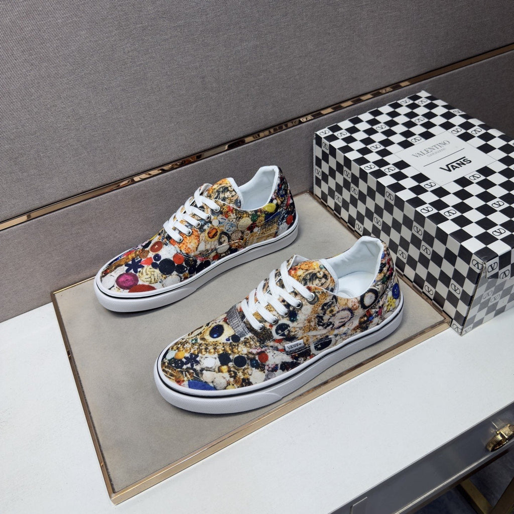 Vans Men's Floral Print Low-Top Sneakers