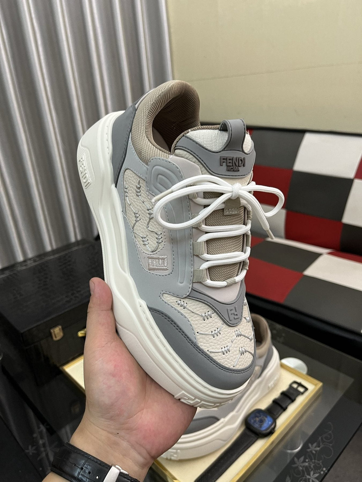 Fendi FD Match Paneled Sneakers