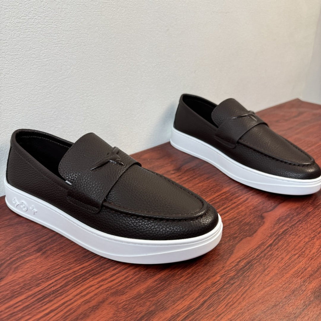 Louis Vuitton Men's White Slip-On Loafers
