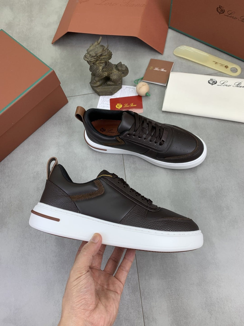 Loro Piana Paneled Low-Top Sneakers