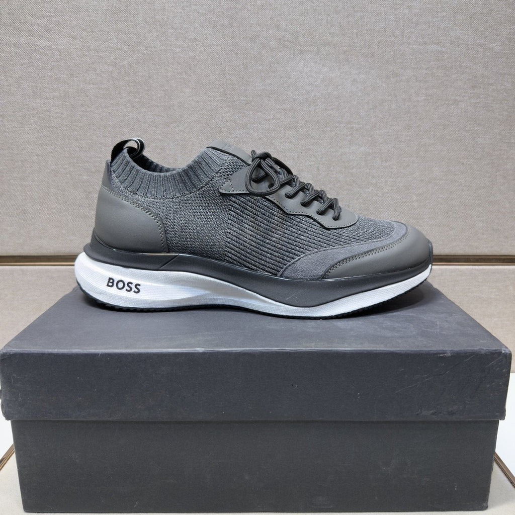 Hugo Boss Mixed-Material Lace-Up Sneakers