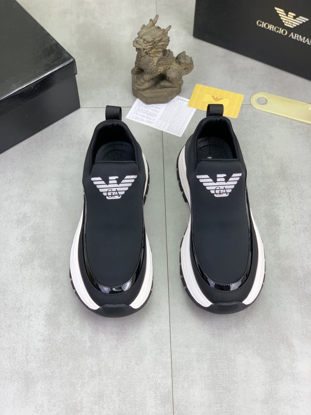 Giorgio Armani Contrast-Sole Slip-On Sneakers