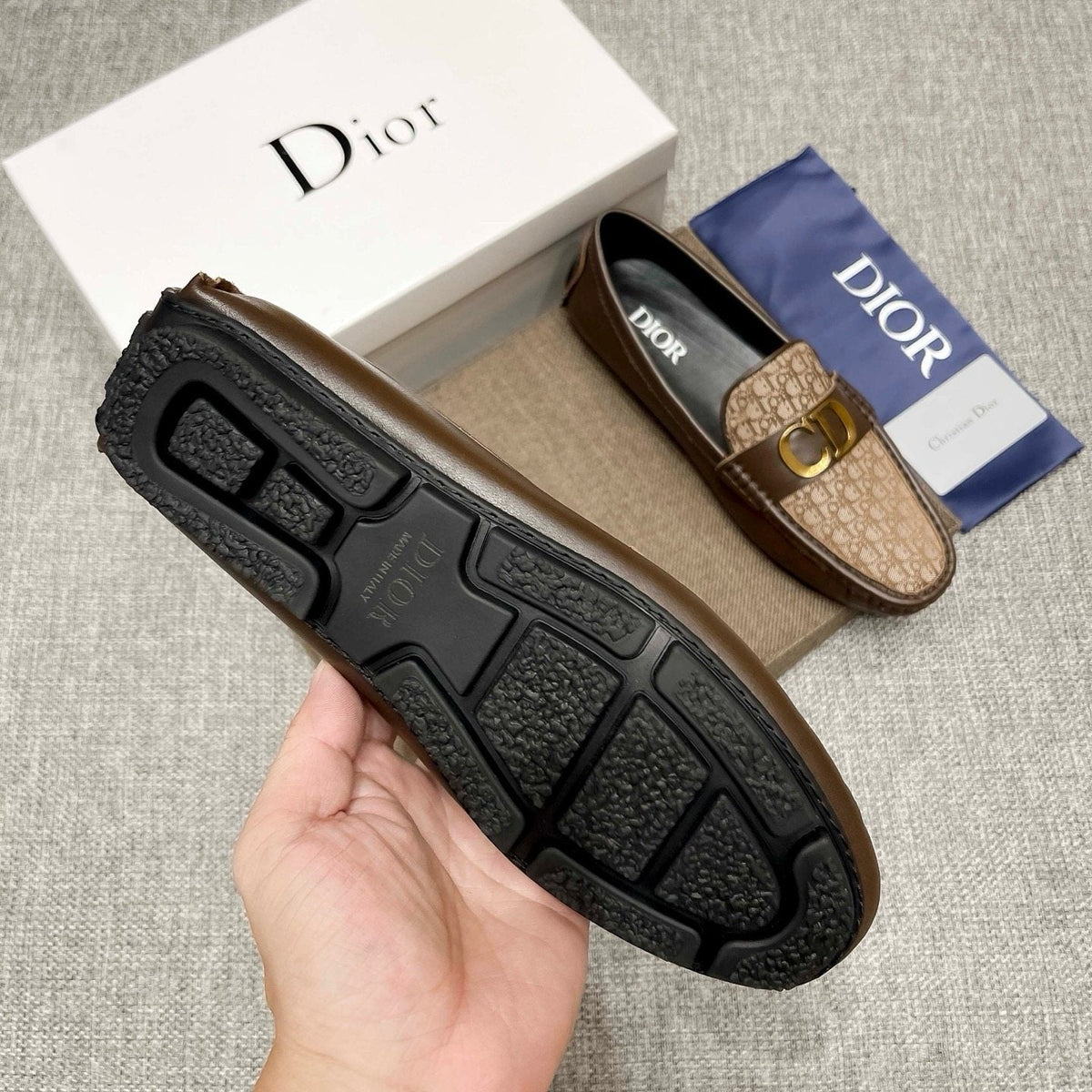Dior Men's Monogram Hardware Loafers