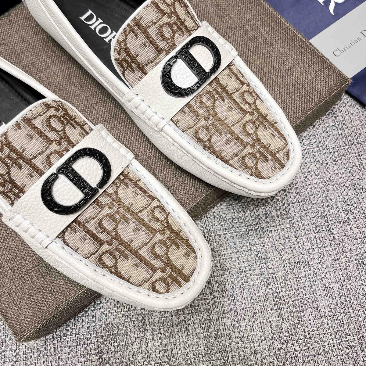 Dior Patterned Vamp Loafers