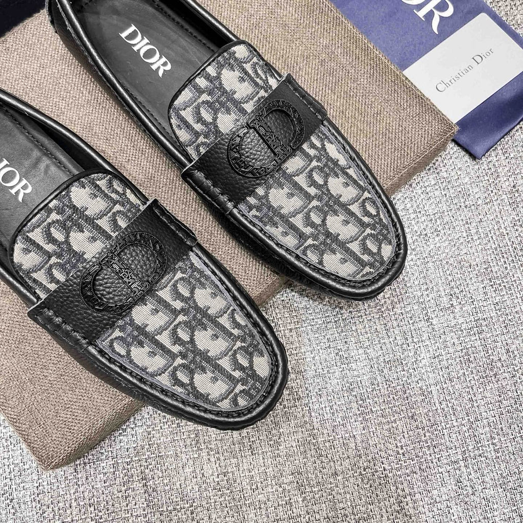 Dior Patterned Vamp Loafers