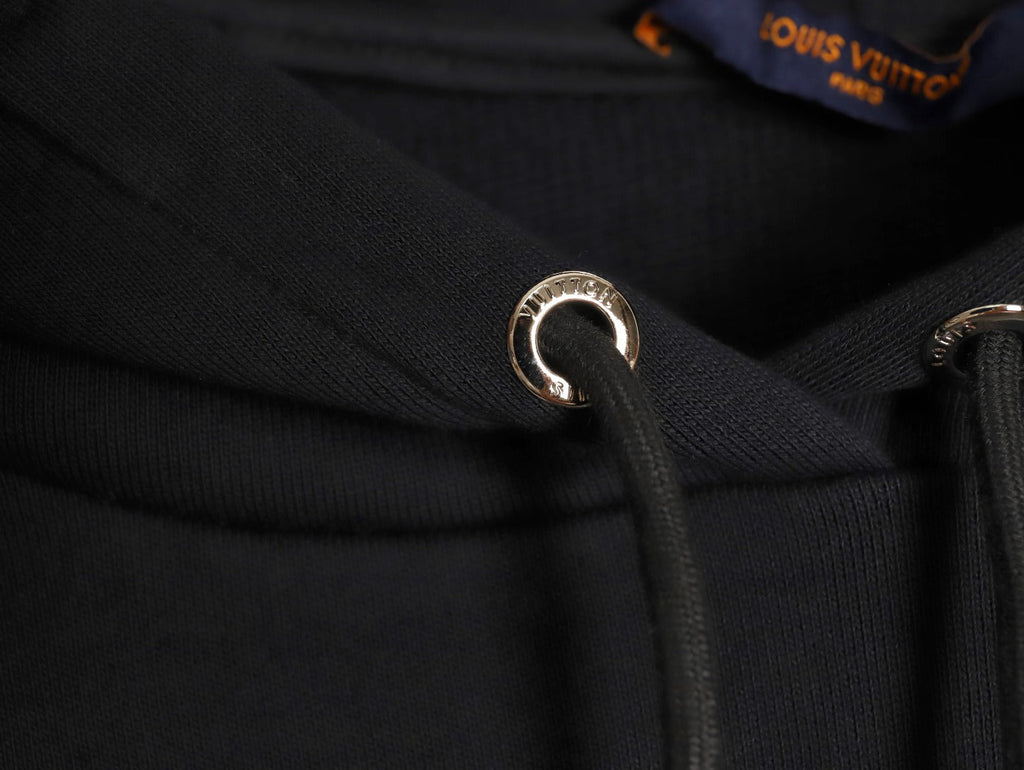 Louis Vuitton LV Lettering Pullover Hoodie - Black